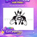 Free Heart Hands Free Swords Deadpool Movie Free SVG 1 - Instant Download