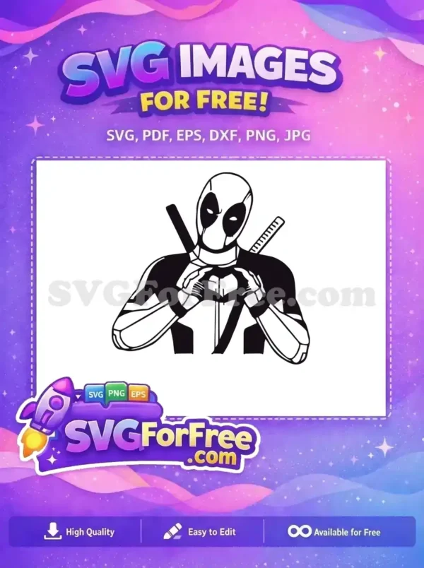 Free Heart Hands Free Swords Deadpool Movie Free SVG 1 Free Heart Hands Free Swords Deadpool Movie Free SVG 1