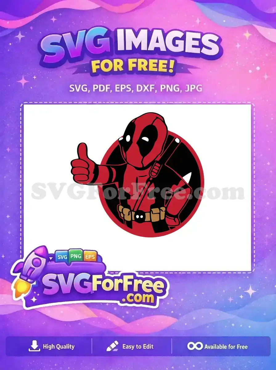 Free Thumbs Up Free Cartoon Deadpool Movie Free SVG