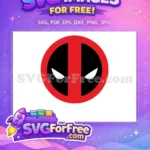 Free Red Black Logo Free White Eyes Deadpool Cartoon Free SVG - Instant Download