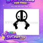 Free Masked Eyes Free Guns Deadpool Cartoon Free SVG - Instant Download
