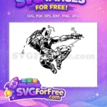 Free Cartoon Deadpool with Guns Free Action Pose Movie Free SVG - Instant Download