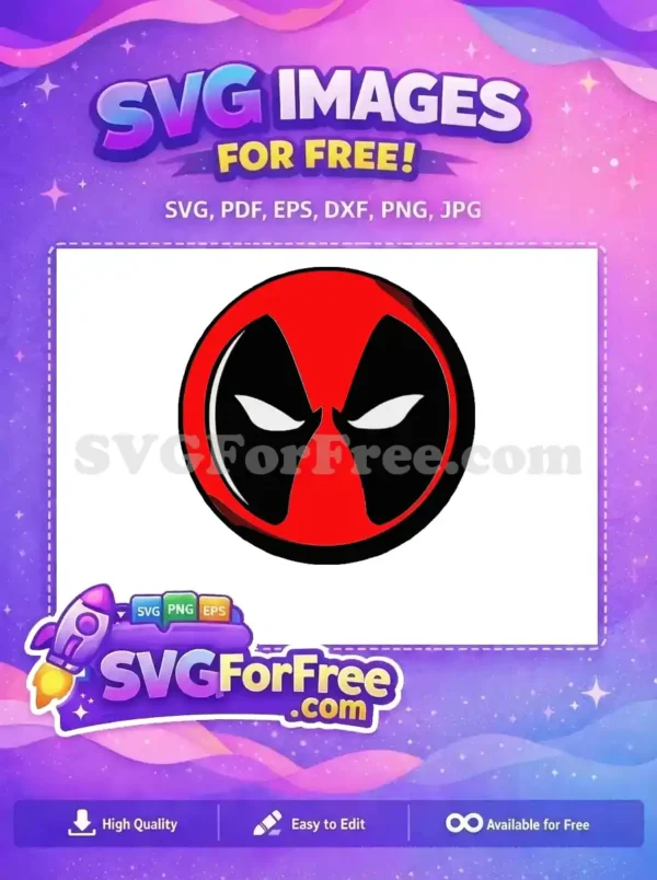 Free Red Black Mask Free Angry Eyes Deadpool Free SVG