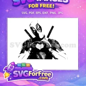 Free Black and Red Suit Free Dual Katanas Deadpool Cartoon Free SVG Free Black and Red Suit Free Dual Katanas Deadpool Cartoon Free SVG