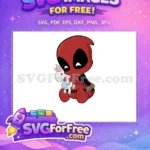 Free Chibi Deadpool unicorn Free red black suit Deadpool Cartoon Free SVG - Instant Download