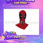 Free Red Masked Free Black Collar Deadpool Cartoon Free SVG - Instant Download