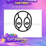 Free Iconic Mask Free Stylized Eyes Deadpool Cartoon Free SVG - Instant Download