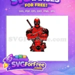 Free Red Suit Free Katana Arms Deadpool Cartoon Free SVG - Instant Download