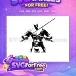 Free Dynamic Black Katana Free Masked Antihero Deadpool Cartoon Free SVG - Instant Download