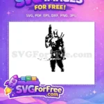 Free Deadpool with Gun Free Katanas Belt Deadpool Cartoon Free SVG - Instant Download