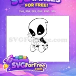 Free Cute Deadpool Hugging Unicorn Free Cartoon Style Deadpool Free SVG - Instant Download