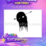 Free Arrow Pierced Head Free Dripping Silhouette Deadpool Free SVG - Instant Download