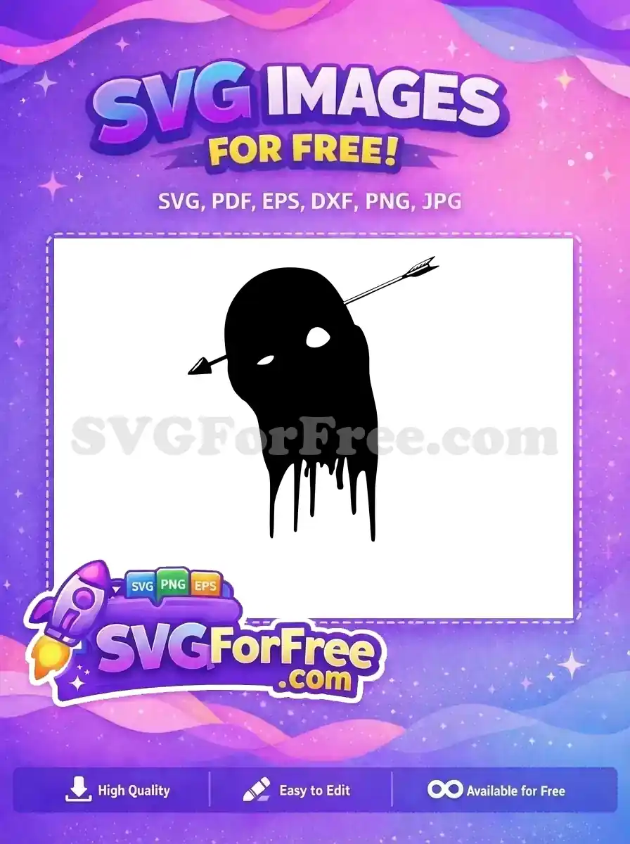 Free Arrow Pierced Head Free Dripping Silhouette Deadpool Free SVG