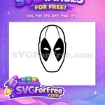 Free Masked Eyes Free Black White Deadpool Cartoon Free SVG 2 - Instant Download