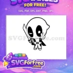 Free Cartoon Deadpool Sword Free Peace Sign Gesture Movie Free SVG - Instant Download