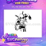 Free Cartoon Swords Free Angry Deadpool Pose Free SVG - Instant Download