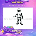 Free Black White Cartoon Free Hero Pouch Belt Deadpool Free SVG - Instant Download
