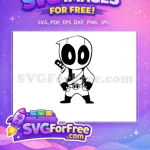 Free Chibi Katana Free Big Eyed Deadpool Cartoon Free SVG Free Chibi Katana Free Big Eyed Deadpool Cartoon Free SVG