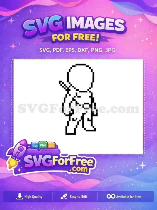 Free Pixelated Cartoon Deadpool Free Sword Wielding Marvel Free SVG