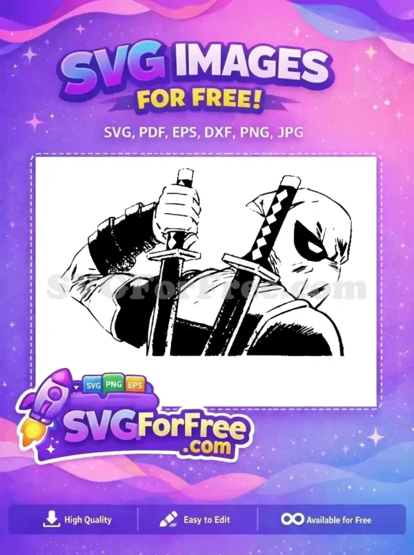 Free Swords Crossed Free Mercenary Deadpool Movie Free SVG