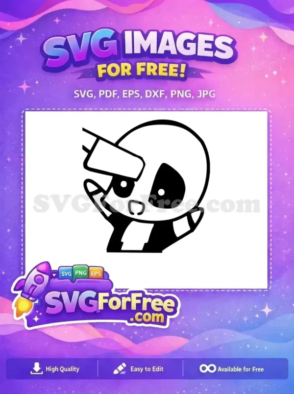 Free Cute Chibi Free Sword Cartoon Deadpool Free SVG