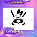 Free Heart Hands Free Deadpool Swords Cartoon Free SVG - Instant Download