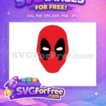 Free Red Mask Black Eyes Free Squinted Expression Deadpool Movie Free SVG - Instant Download