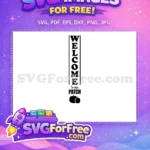 Free fall Welcome porch sign Free harvest pumpkin patch Decorative Elements Free SVG - Instant Download
