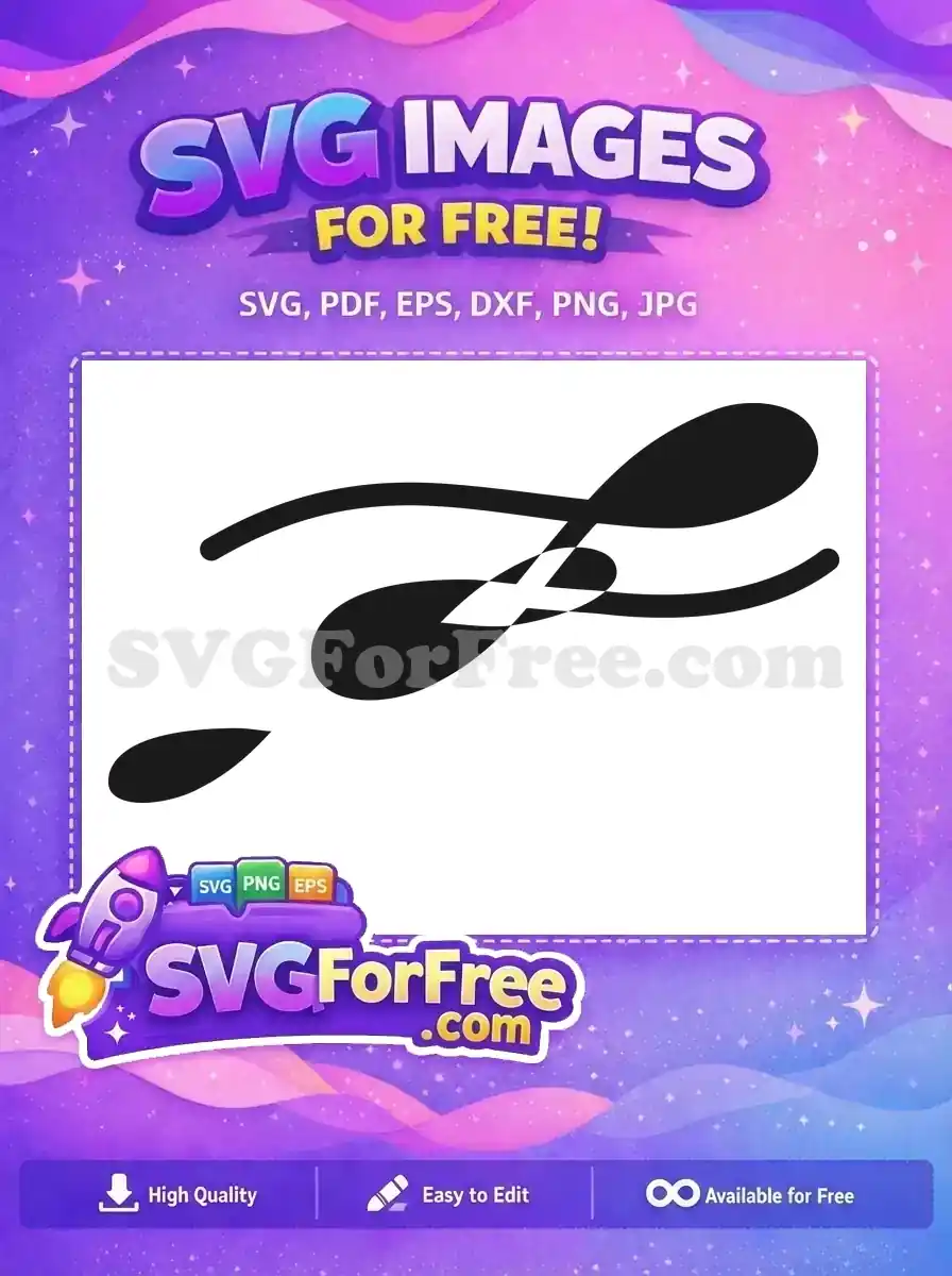 Free Swirling Black Shapes Free Interlocking Abstract Design Decorative Elements Free SVG