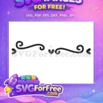 Free Black Swirl Free Elegant Flourish Decorative Elements Free SVG - Instant Download