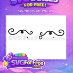 Free Black Elegant Swirls Free Ornate Border Decorative Elements Free SVG - Instant Download