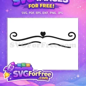 Free Black Swirls Free Heart Flourish Decorative Element Free SVG