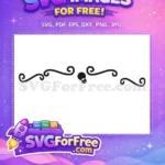 Free ornate black swirl Free elegant flourish design Decorative Elements Free SVG - Instant Download