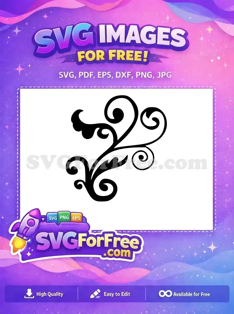 Free Black Swirls Free Elegant Flourish Decorative Elements Free SVG