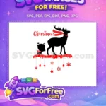 Free Christmas Calligraphy Free Decoration Red Christmas Free SVG - Instant Download
