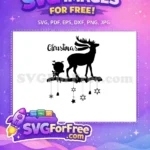 Free Antler Detail Free Silhouette Outline Deer Free SVG - Instant Download