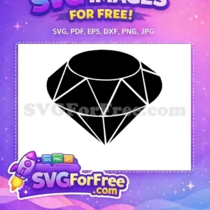 Free Black Faceted Free Brilliant Cut Jewelry Design Free SVG