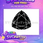 Free Faceted Black Diamond Free Elegant Modern Jewelry Making Free SVG - Instant Download