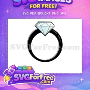 Free Blue Diamond Free Black Ring Engagement Art Free SVG