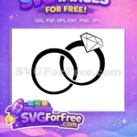 Free Interlocking Bands Free Diamond Ring Wedding Free SVG - Instant Download