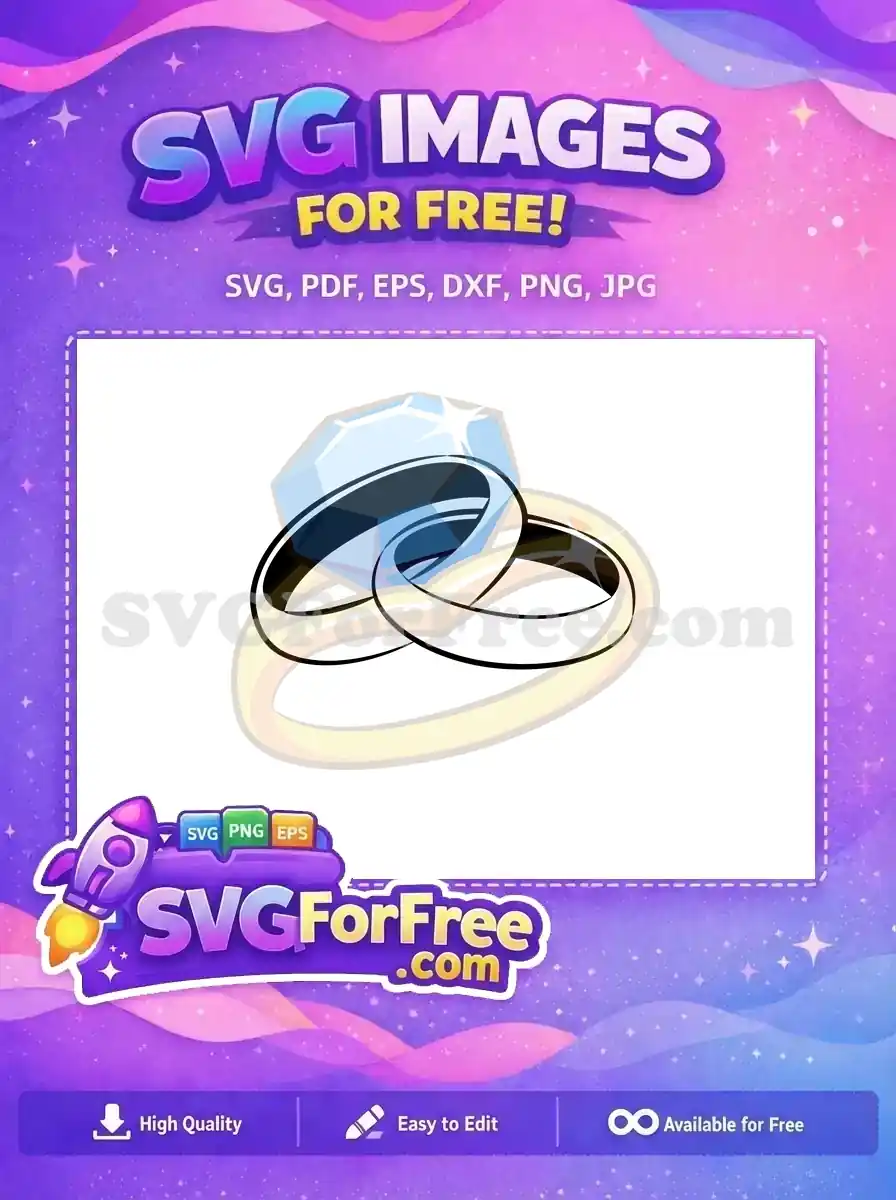 Free Brilliant Blue Diamond Free Gold Orange Engagement Ring Free SVG
