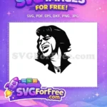 Free Joyful Laughing Free Iconic Wavy Hair Diego Maradona Free SVG - Instant Download