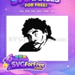 Free Curly Hair Free Smiling Face Diego Maradona Free SVG - Instant Download