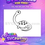 Free Cute Smiling Dino Free Spotted Longneck Dinosaur Free SVG - Instant Download