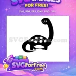 Free Cute Brontosaurus Dino Free Spotted Body Outline Free SVG - Instant Download