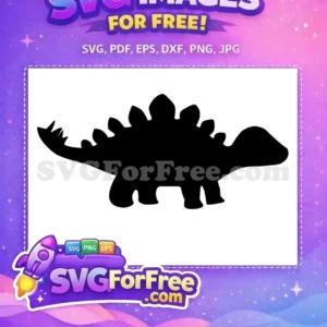 Free Black Stegosaurus Free Spiked Plates Dinosaur World Free SVG Free Black Stegosaurus Free Spiked Plates Dinosaur World Free SVG