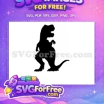 Free Roaring Green Dinosaur Free Cute Baby Dino Prehistoric Adventure Free SVG - Instant Download