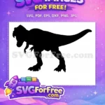 Free Roaring Dinosaur Free Green T-Rex Jurassic Park Free SVG - Instant Download
