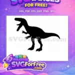 Free roaring T-Rex Free happy cartoon Dinosaur Free SVG - Instant Download