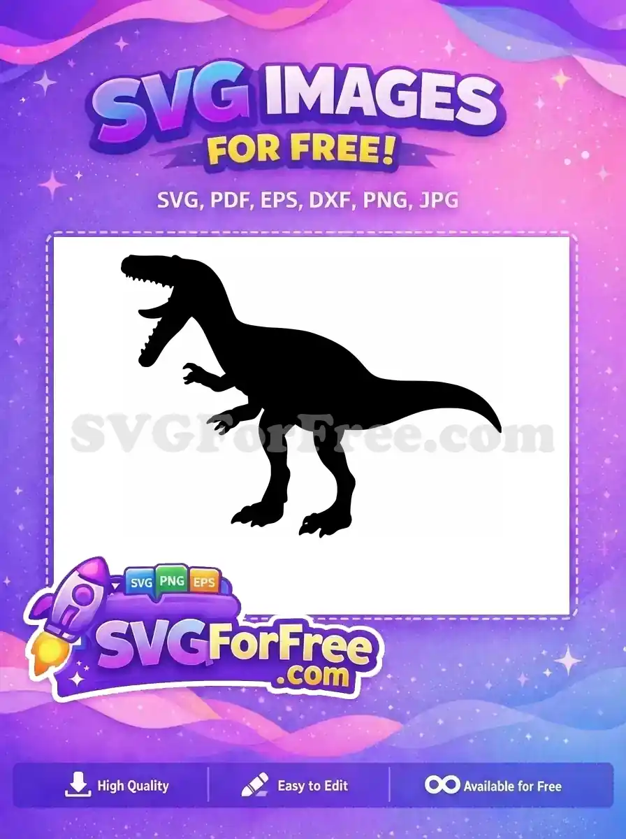 Free roaring T-Rex Free happy cartoon Dinosaur Free SVG
